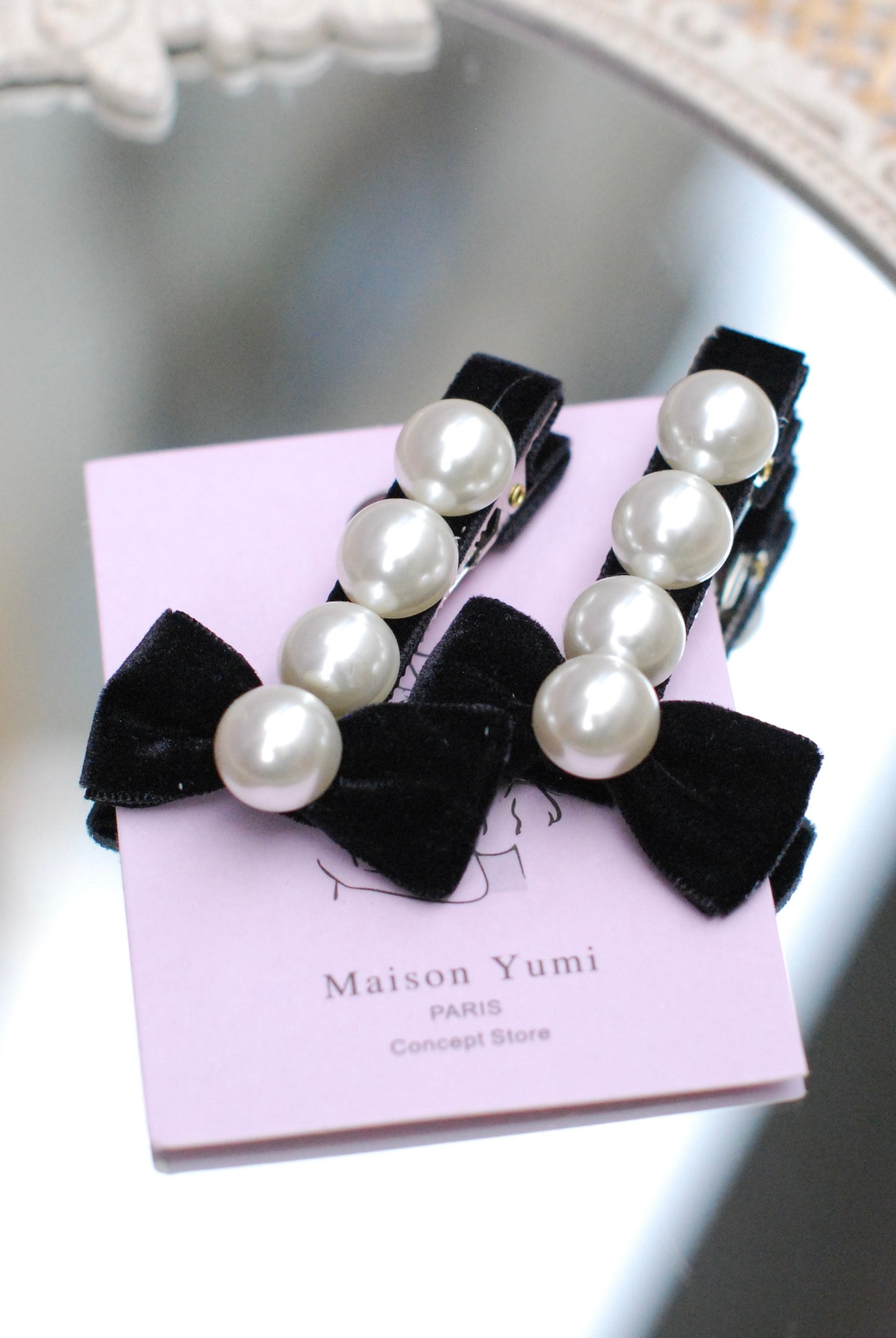 Barrettes Nœuds et Perles