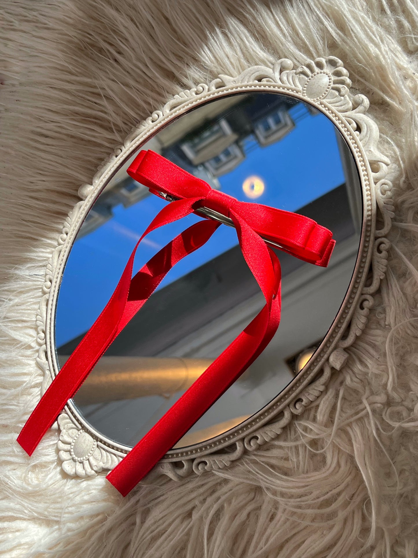 Barrette Noeud Ruban rouge