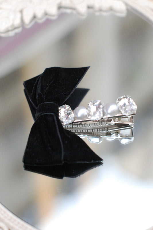 Velvet Bow Barrette