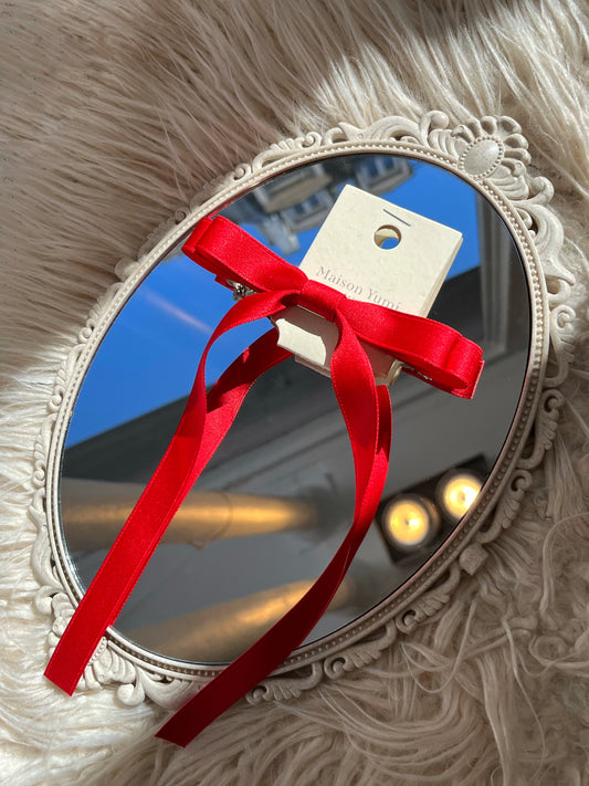 Red Ribbon Bow Barrette