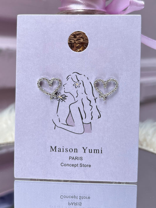 Sparkling heart earrings