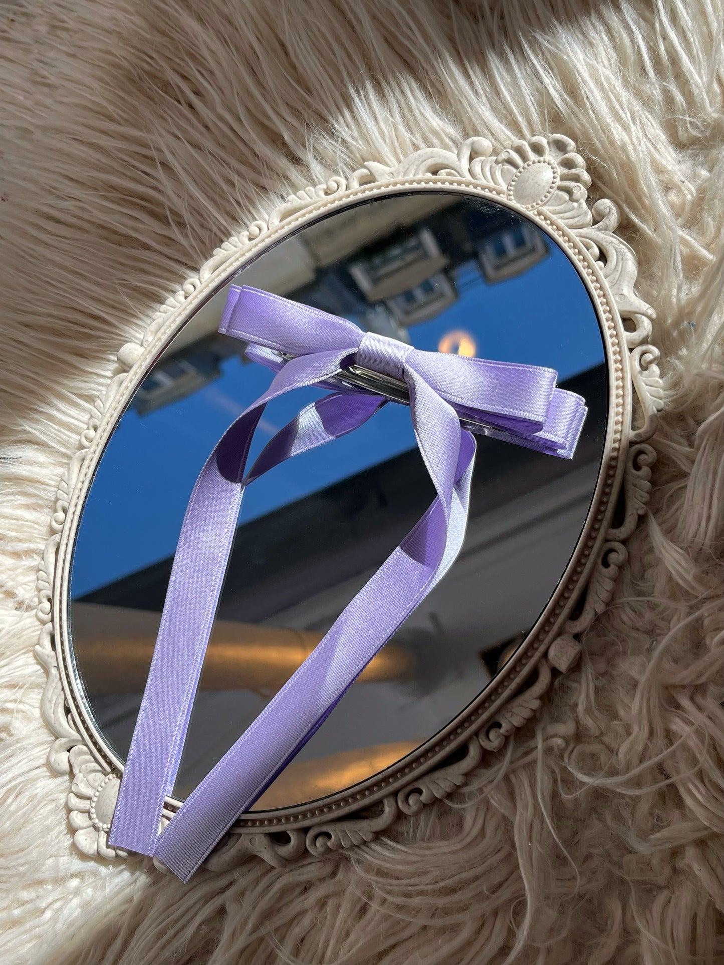 Barrette Nœud Ruban Violet