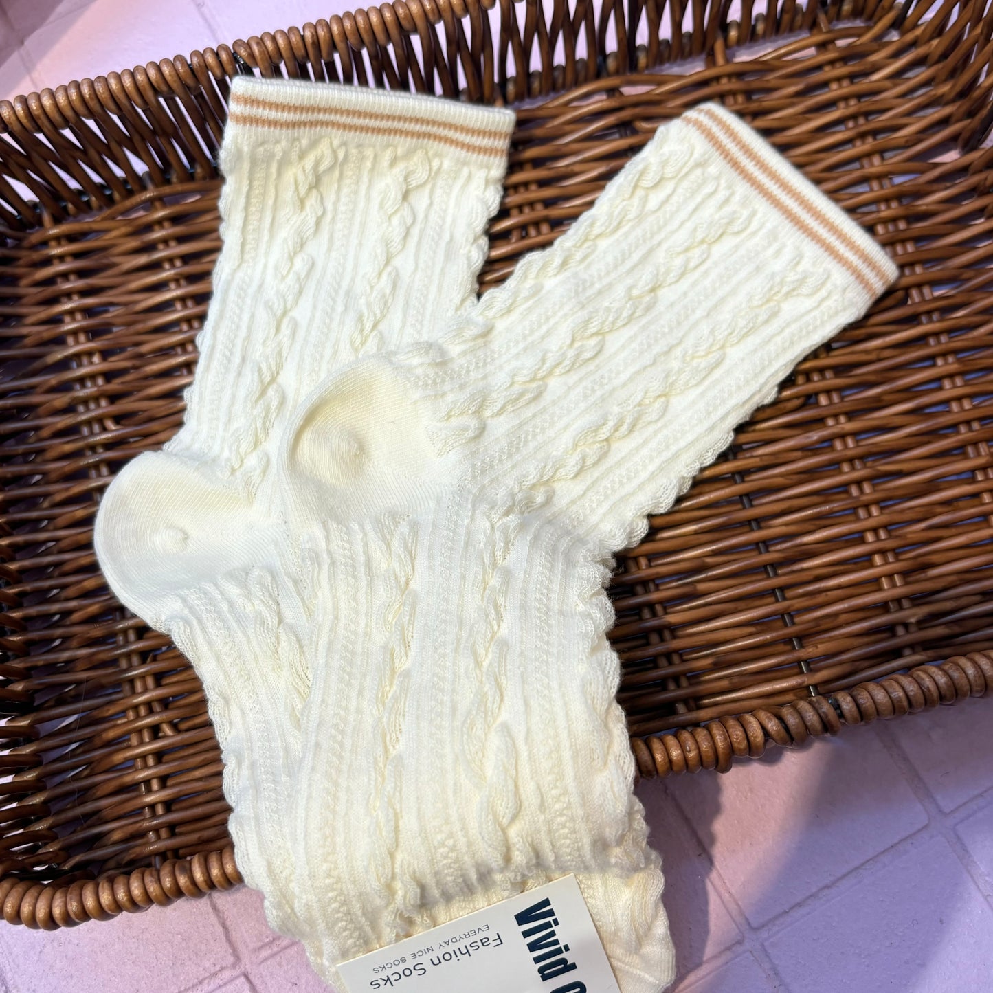 Chaussettes couleurs unies