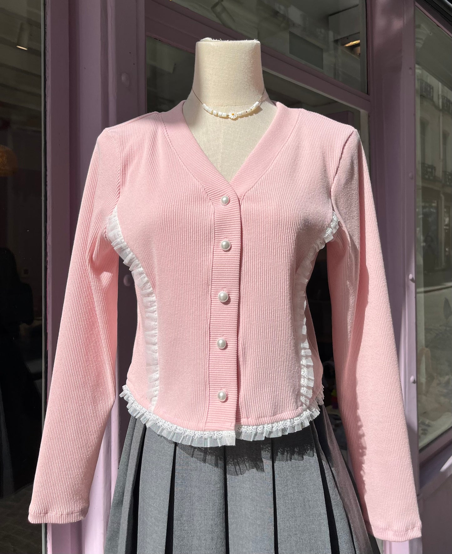 Gilet dentelle