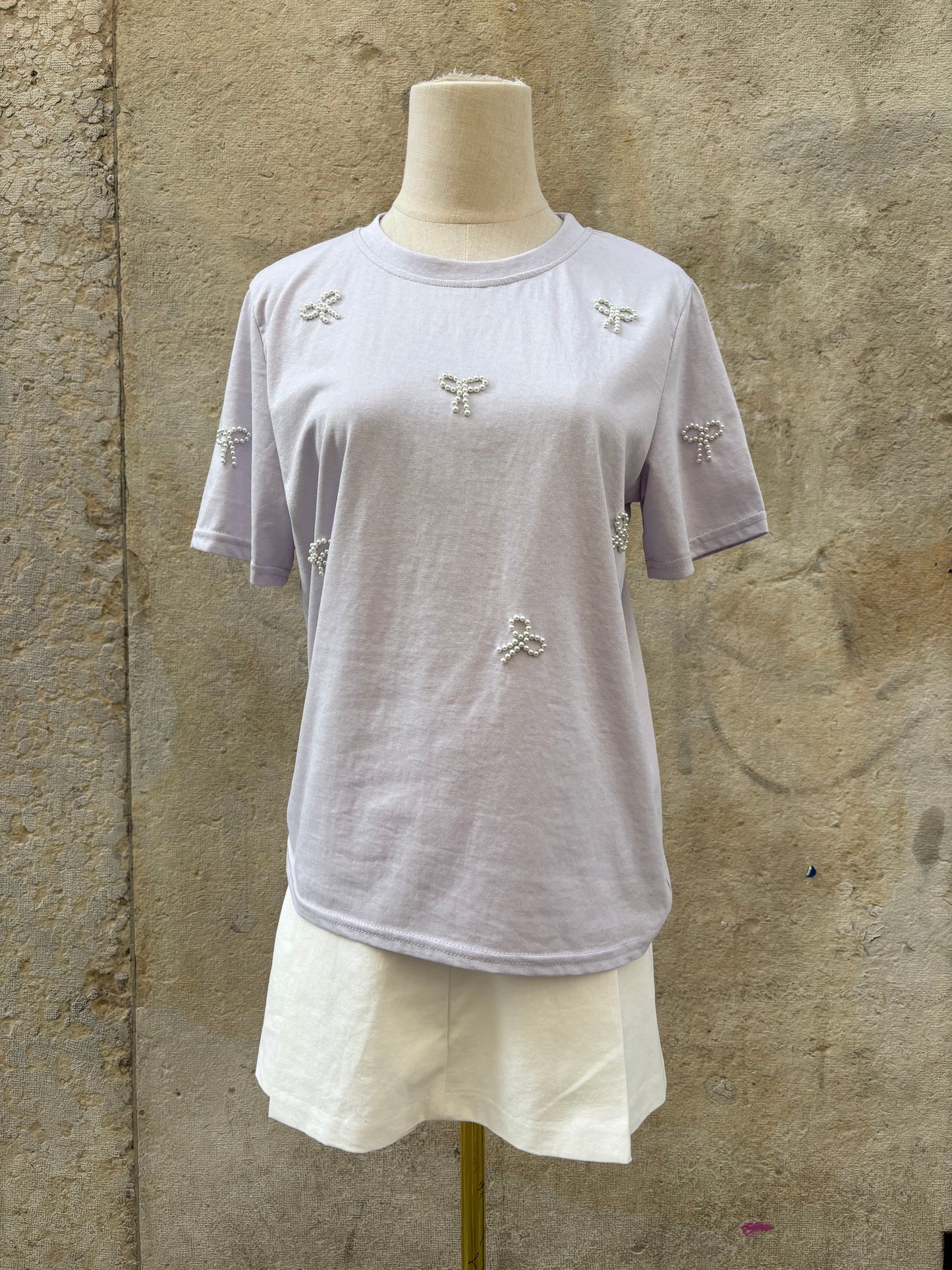 Tshirt à perles noeud