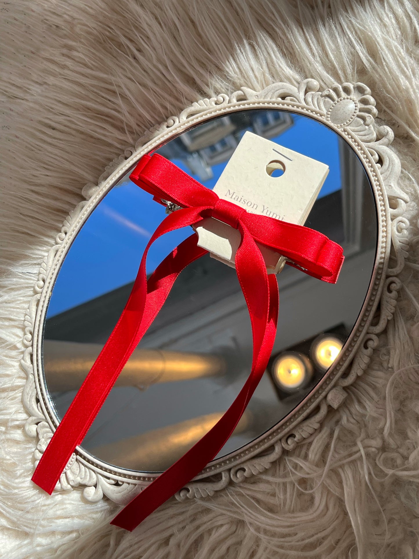 Barrette Noeud Ruban rouge