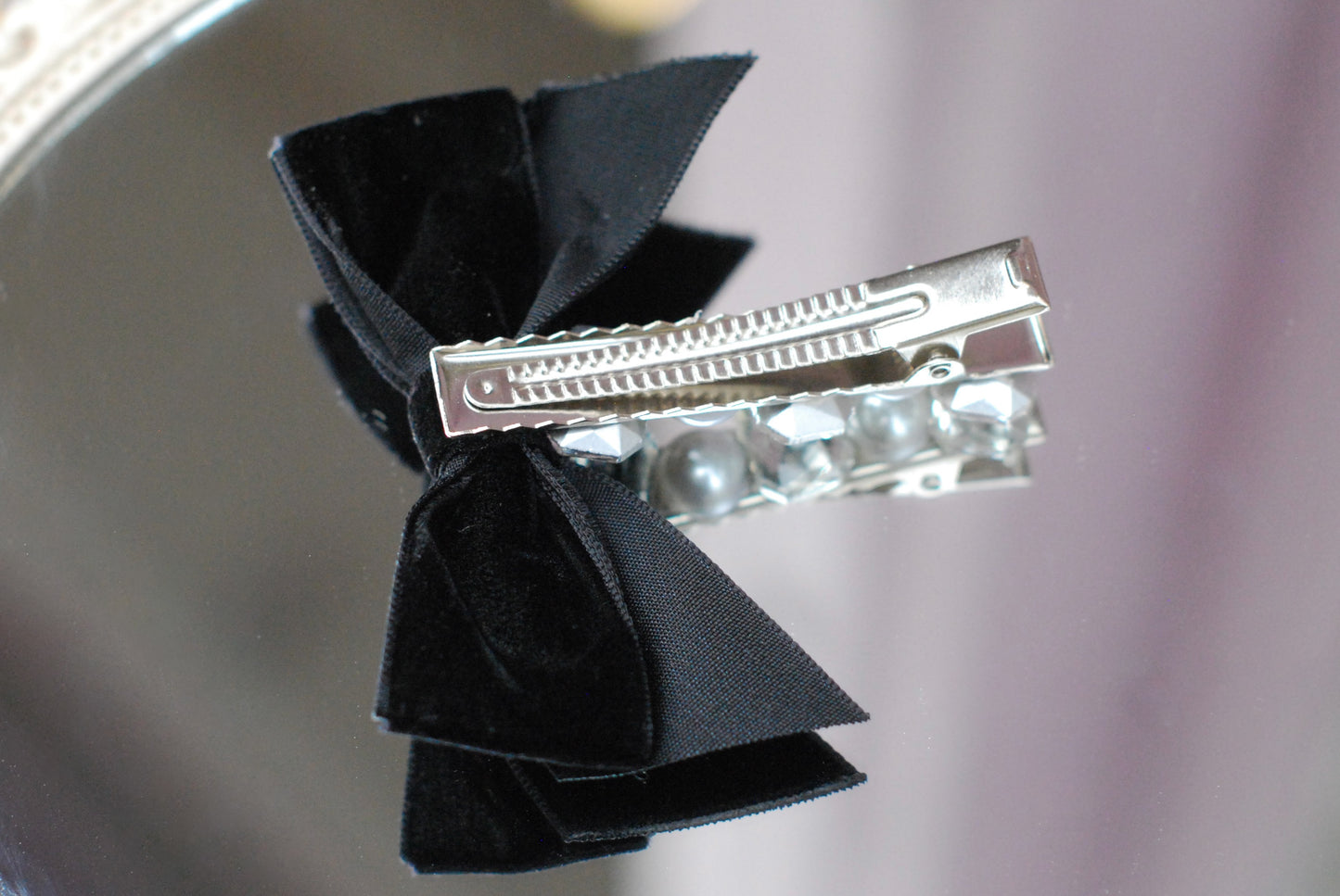 Velvet Bow Barrette