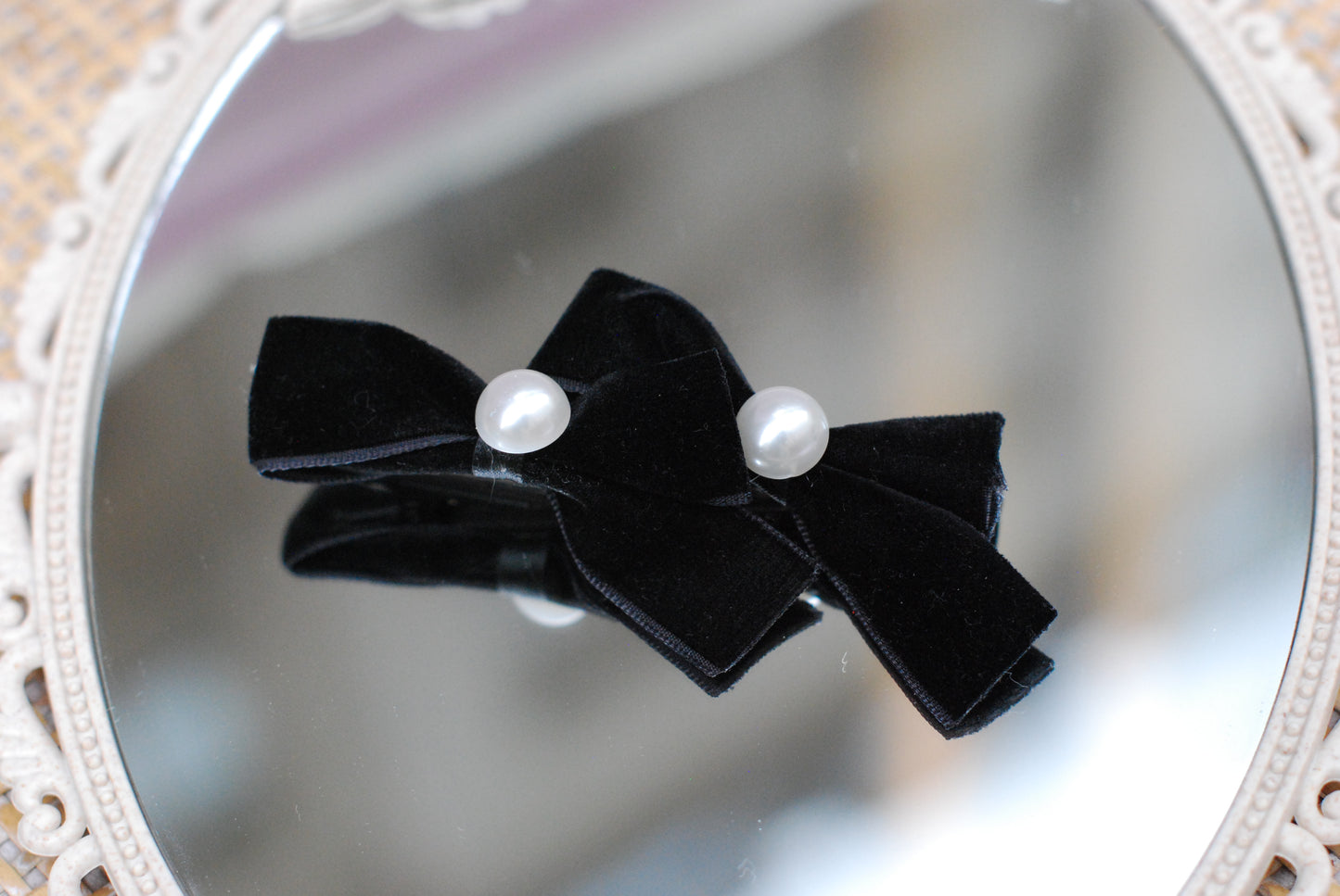 Barrette nœuds à perles