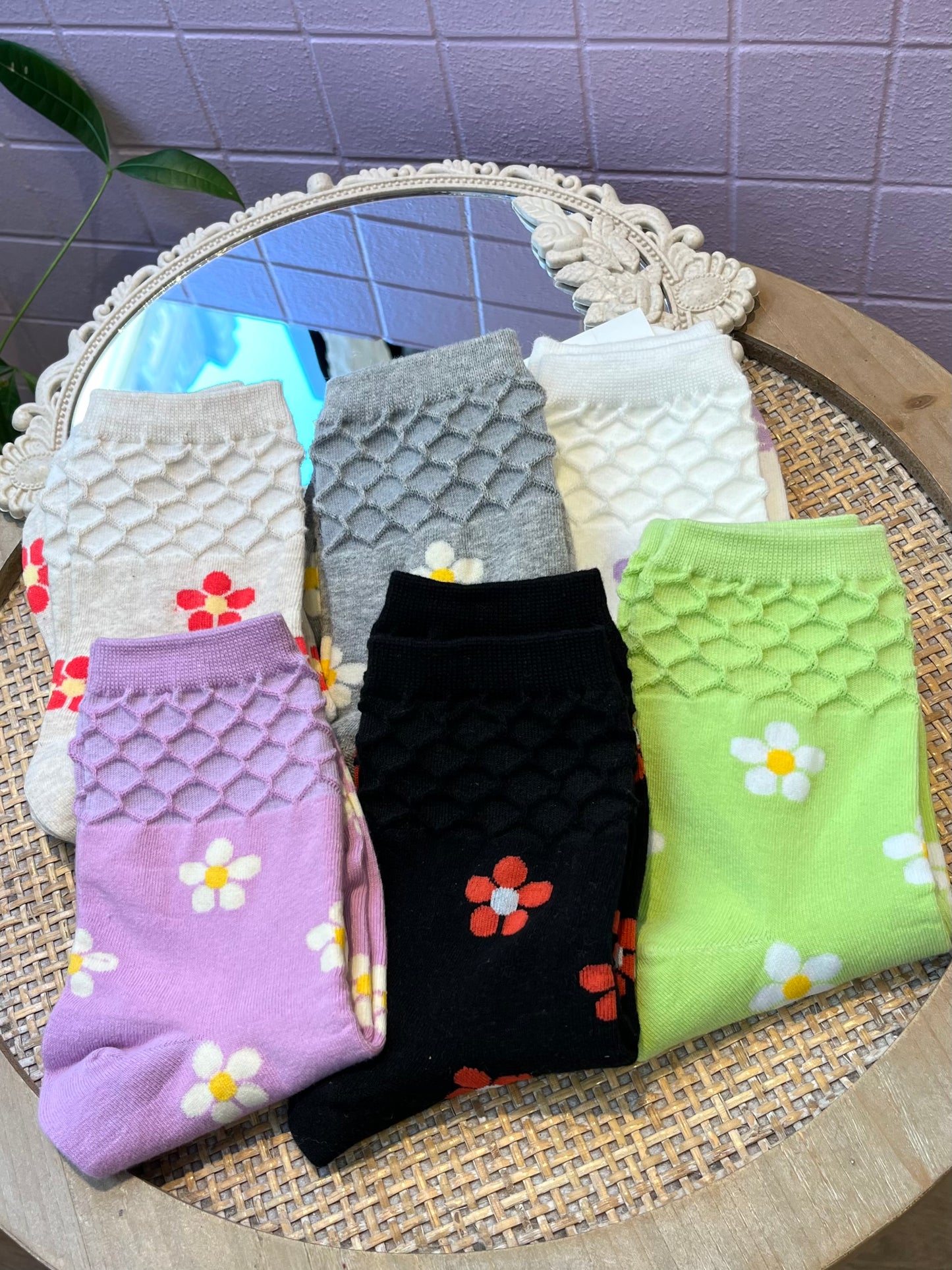Chaussettes florales